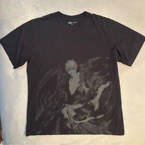 RARE Uniqlo x Bleach UT Archive Anime Ichigo Manga Graphic T-Shirt XL black tee
